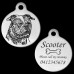 American Bulldog Engraved 31mm Large Round Pet Dog ID Tag